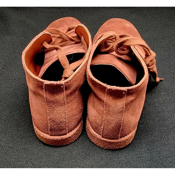 Lucky Brand Emilia Taupe Suede Chukka Ankle Booties Women’s Size 8 Lace-Up EUC - Picture 4 of 7